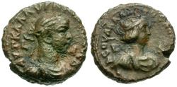 Ancient Coins - Aurelian (AD 270-275) with Vabalathus. Egypt. Alexandria Æ Tetradrachm