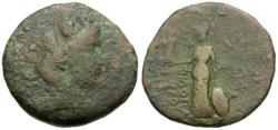 Ancient Coins - Kings of Cilicia. Philopator I or II (20 BC-AD 17). Cilicia. Hieropolis-Castabala Æ24 / Athena