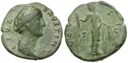 Ancient Coins - Diva Faustina I (died AD 141) Æ As / Ceres