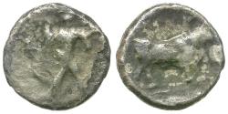 Ancient Coins - Lucania. Poseidonia AR 1/6 Stater / Bull