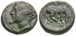 Ancient Coins - Thessaly. Larissa Æ12 / Horse