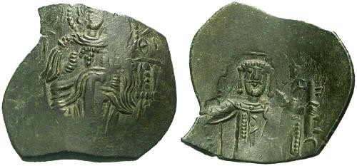 Ancient Coins - VF/VF Issac II Aspron Trachy