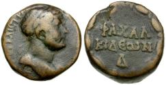 Ancient Coins - Trajan (AD 98-117). Seleucis and Pieria. Chalcidice. Chalcis ad Belum Æ22 / Ethnic within Wreath