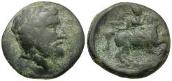 Ancient Coins - Thessaly. Krannon Æ18 / Horseman