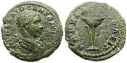 Ancient Coins - Diadumenian (AD 217-218). Moesia Inferior. Marcianopolis Æ17 / Tripod