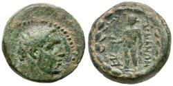 Ancient Coins - Lydia. Sardes Æ17 / Apollo