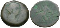 Ancient Coins - Faustina II (AD 147-175). Egypt. Alexandria Æ Drachm / Kybele