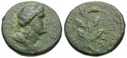 Ancient Coins - Seleucis and Pieria. Antiochia ad Orontem. Pseudo-autonomous Æ17 / Laurel branch