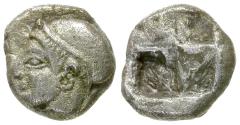 Ancient Coins - Ionia. Phokaia AR Diobol / Athena