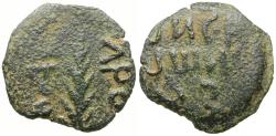 Ancient Coins - Judaea. Roman Procurators. Porcius Festus (AD 59-62) Æ Prutah / Retrograde Legends