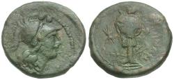 Ancient Coins - Apulia. Caelia Æ Sextans / Trophy