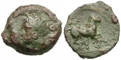 Ancient Coins - Siculo-Punic. Carthaginians in Sicily Æ17 / Horse