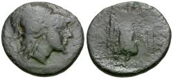 Ancient Coins - Thessaly. Pelinna Æ21 / Nike