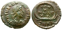 Ancient Coins - Theodosius I (AD 379-395) Æ4 / Votive