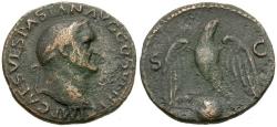 Ancient Coins - Vespasian (AD 69-79) Æ As / Eagle