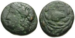 Ancient Coins - Achaia. Pellene Æ Tetrachalkon / Ram's Head