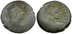 Ancient Coins - Domitian (AD 81-96). Egypt. Alexandria Æ Diobol / Isis