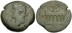 Ancient Coins - Antoninus Pius (AD 138-161). Egypt. Alexandria Æ Drachm / Altar of Agathodaemon