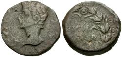 Ancient Coins - Augustus (27 BC-AD 14). Spain. Julia Traducta Æ24 / Wreath