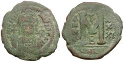 Ancient Coins - *Sear 222* Byzantine Empire. Justinian I (AD 527-565) Æ Follis