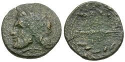 Ancient Coins - Epirus. Epirote Republic Æ19 / Thunderbolt