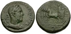 Ancient Coins - Macrinus (AD 217-218) &#198; AS / Quadriga