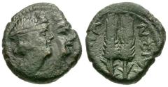 Ancient Coins - Sicily. Katane Æ12 / Grain