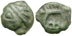Ancient Coins - Ancient France. Celtic Gaul. Leuci Tribe Potin / Boar