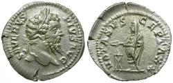 Ancient Coins - Septimius Severus (AD 193-211) AR Denarius / Sacrificing