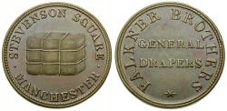 World Coins - England. Lancashire. Manchester. Falkner Bros. Æ Farthing