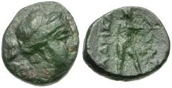 Ancient Coins - Thessaly. Larissa Æ14 / Artemis