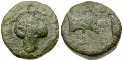Ancient Coins - Kings of Thrace. Amatocus or Amadokos II (359-351 BC) Æ20 / Grapes & Double Axe