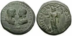 Ancient Coins - Gordian III (AD 238-244) with Tranquillina. Moesia Inferior. Tomis Æ26 / Zeus