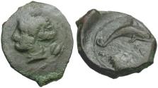 Ancient Coins - Sicily. Syracuse Dionysios I (405-367 BC) Æ Hemilitron / Dolphin