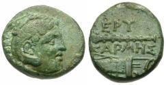 Ancient Coins - Ionia.  Erythrae. Charmes, magistrate Æ16 / Club and Bow in Case