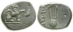Ancient Coins - Ionia. Teos AR Diobol / Griffin and Lyre