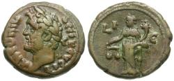 Ancient Coins - Antoninus Pius (AD 138-161). Egypt. Alexandria Æ Tetradrachm / Dikaiosyne