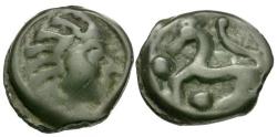 Ancient Coins - Ancient France. Celtic Gaul. Senones Potin / Horse