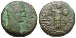 Ancient Coins - Domitian (AD 81-96). Judaea. Ascalon Æ17 / Phanebal