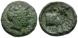 Ancient Coins - Euboia. Histiaia Æ15 / Bull