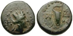 Ancient Coins - Cilicia. Tarsos as Antiocheia Æ13 / Bow in Case