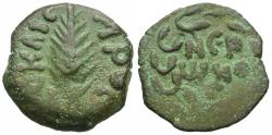 Ancient Coins - Judaea. Roman Procurators. Porcius Festus (AD 59-62) Æ Prutah / Palm Branch