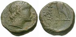 Ancient Coins - Seleukid Kings. Antiochos III the Great (222-187 BC) Æ11 / Apollo