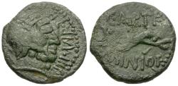 Ancient Coins - Iberia. Carteia Æ18 / Dolphin