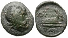 Ancient Coins - Thessaly. Magnetes Æ21 / Prow