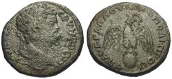 Ancient Coins - Septimius Severus (AD 193-211). Moesia Inferior. Nicopolis ad Istrum Æ27 / Eagle on Globe