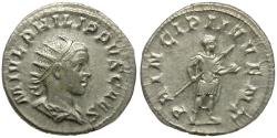 Ancient Coins - Philip II, as Caesar (AD 244-247) AR Antoninianus / Prince