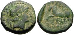 Ancient Coins - Seleukid Kings. Seleukos II Kallinikos (246-226 BC) Æ16 / Horse