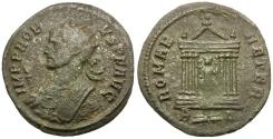 Ancient Coins - Probus (AD 276-282) Silvered Æ Antoninianus / Temple