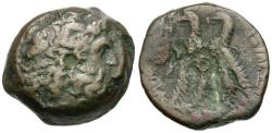 Ancient Coins - Ptolemaic Kings of Egypt. Ptolemy IX Soter II (117-81 BC) with Ptolemy X Alexander I (114-88 BC) Æ19 / Two Eagles
